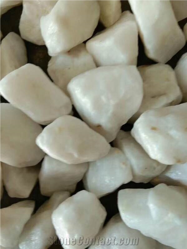 Crushed Gravel Superwhite Quartz White Pebble