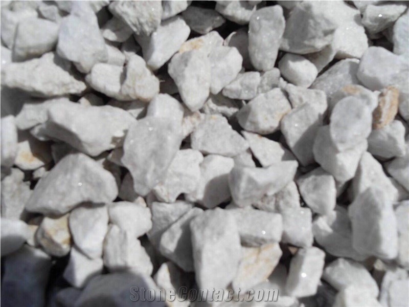 Crushed Gravel Superwhite Quartz White Pebble