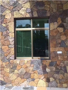 Culture Stone Wall Cladding Gold Slate Stone Panel, Mourisca Ouro Yellow Slate Slate Tiles & Slabs