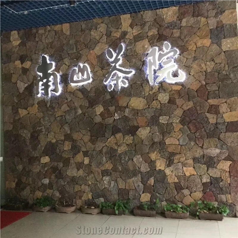 Culture Stone Wall Cladding Gold Slate Stone Panel, Mourisca Ouro Yellow Slate Slate Tiles & Slabs