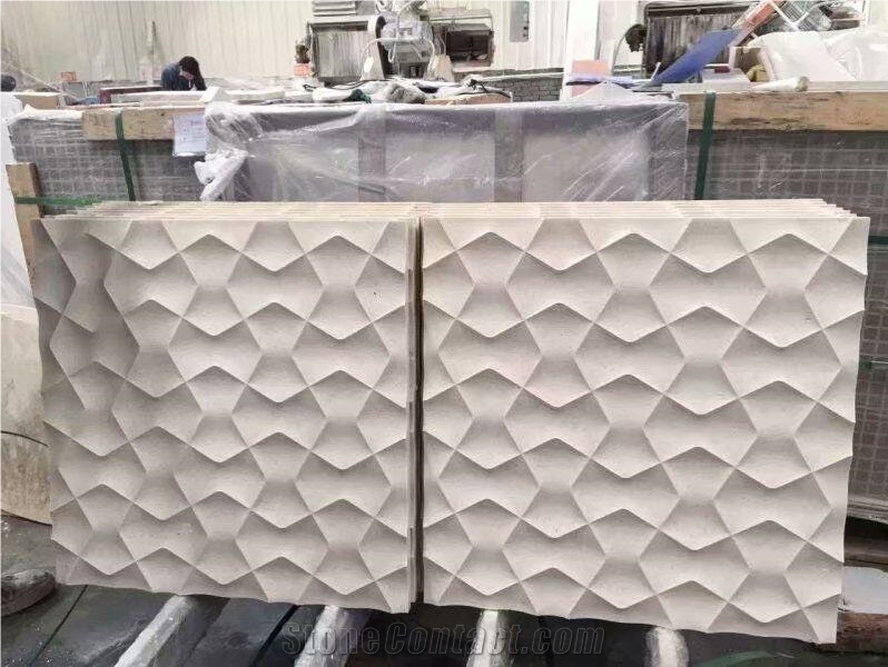 Custom Carving Art Works 3d Moca Crema Limestone
