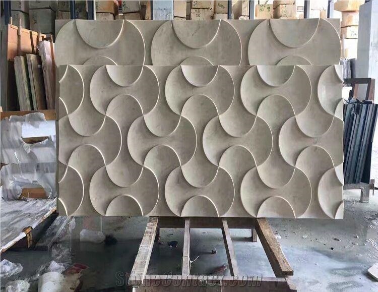 Custom Carving Art Works 3d Moca Crema Limestone