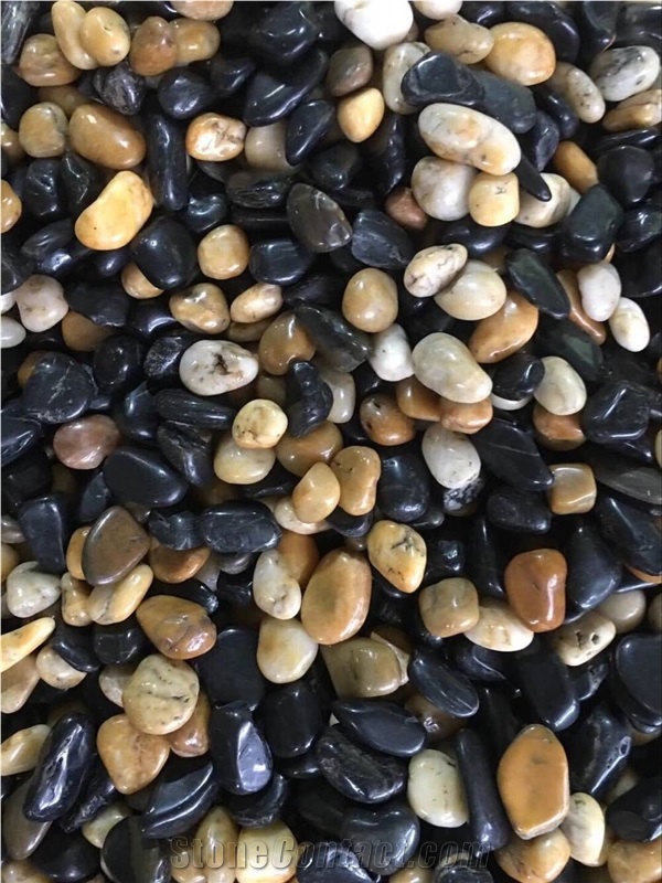 Mixed Color Polished River Pebble Stone Washed