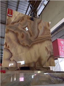 Orange Onyx Yellow Onyx Slab Backlit Onyx Tile