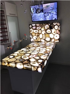 Purple Crystal Table Top Vanity Top Worktop Office