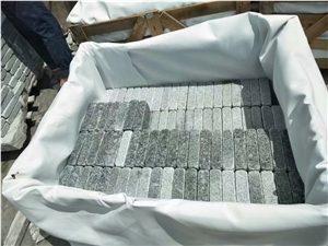 Tumbled Cube Pavers Stone Cobble Light Granite