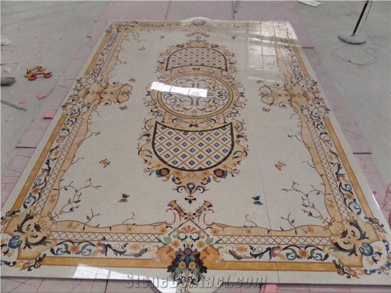 Waterjet Flooring Pattern Square Medallion Tile