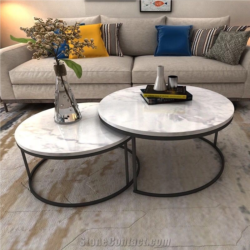 White Marble Coffee Table Tea Table Cafe Table
