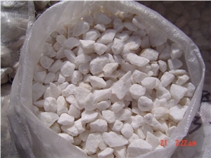 White Pebble Stone Crushed Gravel Quartz