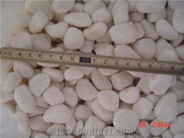 White Pebble Stone Crushed Gravel Quartz