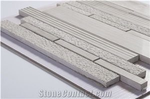 White Wood Mosaic Panel 3d Bathroom Mosaic Patter