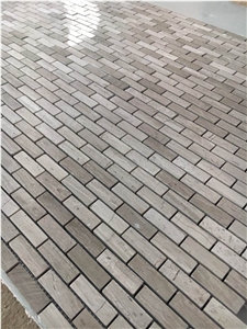 White Wood Mosaic Panel 3d Bathroom Mosaic Patter