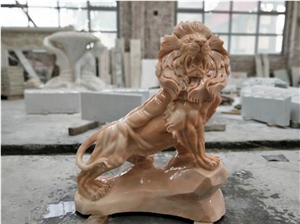 Yellow Lion Shishi Sculptures Animal Garden Statue Yellow Lion Shishi Sculptures Animal Garden Statue