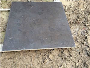 China Blue Limestone Hone Tumble Tile Cover Prices