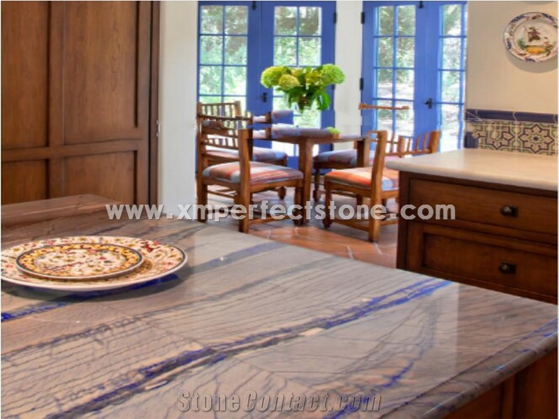 Azul Macaubas Blue Granite for Countertop