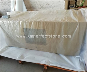 Beige Color Quartz Stone Bathroom Countertops