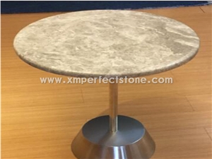 Dinner Table, Emperador Light Brown Marble Dinner Table, Emperador Light Brown Marble