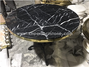 Dinner Table, Emperador Light Brown Marble