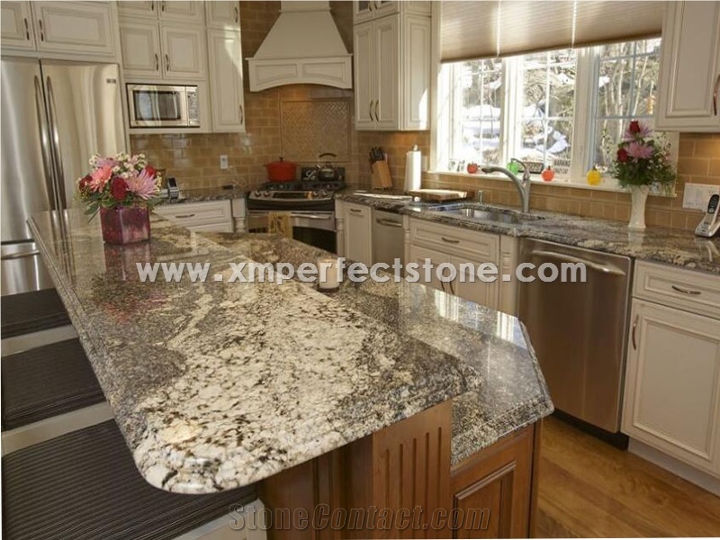 Golden Persa Granite Slab for Kitchen Countertop