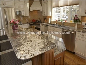 Golden Persa Granite Slab for Kitchen Countertop