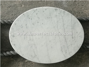 Natural White Marble Round Counterops Table Tops