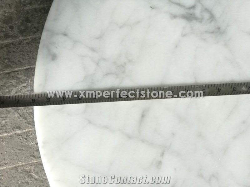 Natural White Marble Round Counterops Table Tops
