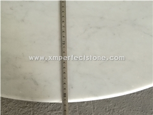 Natural White Marble Round Counterops Table Tops