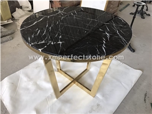 Nero Marquina Marble Style Table Tops