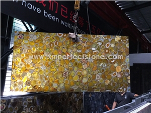 Yellow Color Nice Semiprecious Stone Tiles
