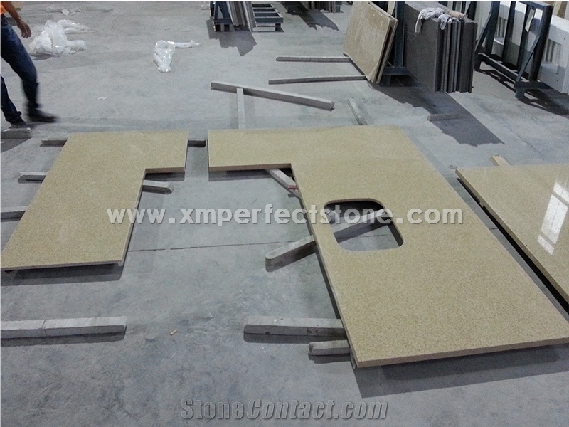 Yellow Venus Faux Quartz Stone Countertop