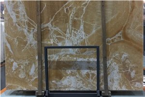 Onice Miele Nuvolato Onyx Slab, Turkey Brown Onyx