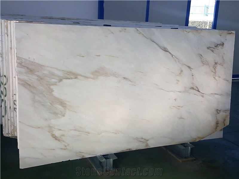 Calacatta Cremo Polished Slabs, Italian Marble