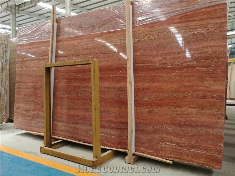 Iran Red Travertine Slab,Good for Wall Application