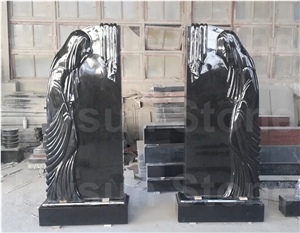 Black & Grey Cross Monument/Headstone/Tombstone