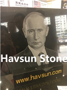 Custom Photo Etching Black Monument, Tombstone