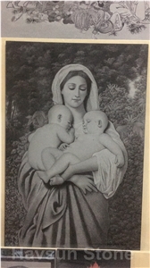 Custom Photo Etching Black Monument, Tombstone