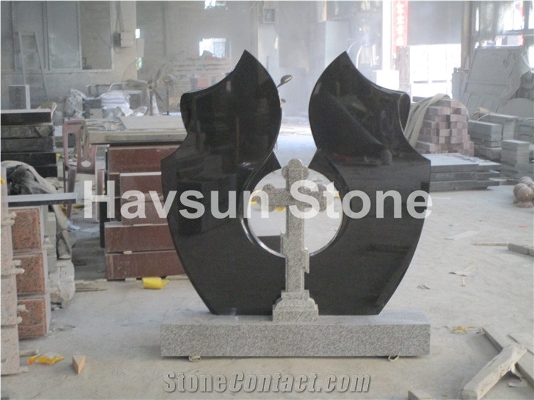 Double Monument/Headstone 2 Person Cross Tombstone