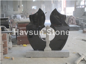 Double Monument/Headstone 2 Person Cross Tombstone