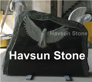 Engraved Eagle Headstone/Monument/Tombstone