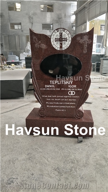 Engraved Eagle Headstone/Monument/Tombstone