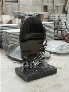 Engraved Wave Granite Tombstone/ Headstone