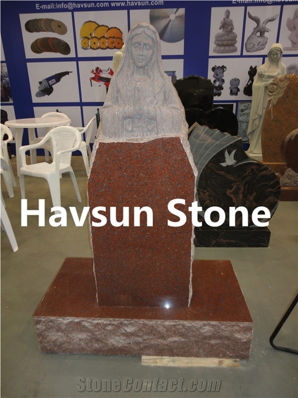 Imperial Red Granite Bust Monuments Headstons