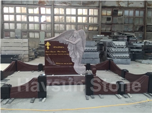 Imperial Red/White Color Tombstone/Monument Border