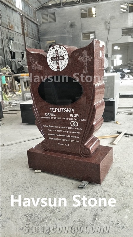 Red Jewish Style Mounument/Tombstone/Headstone