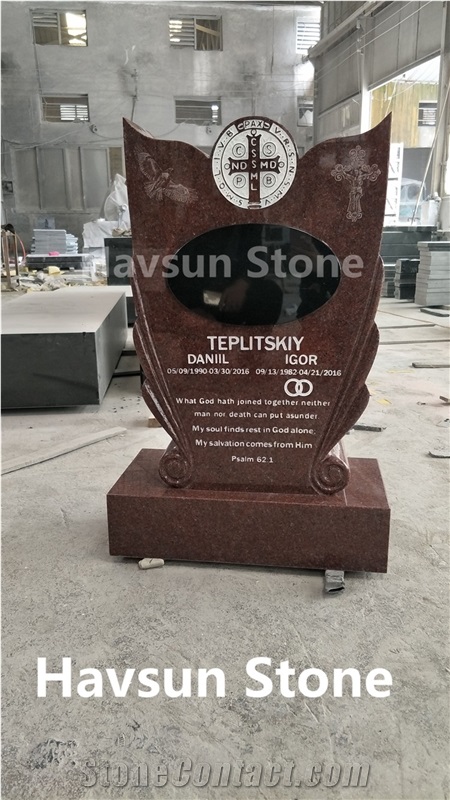 Red Jewish Style Mounument/Tombstone/Headstone