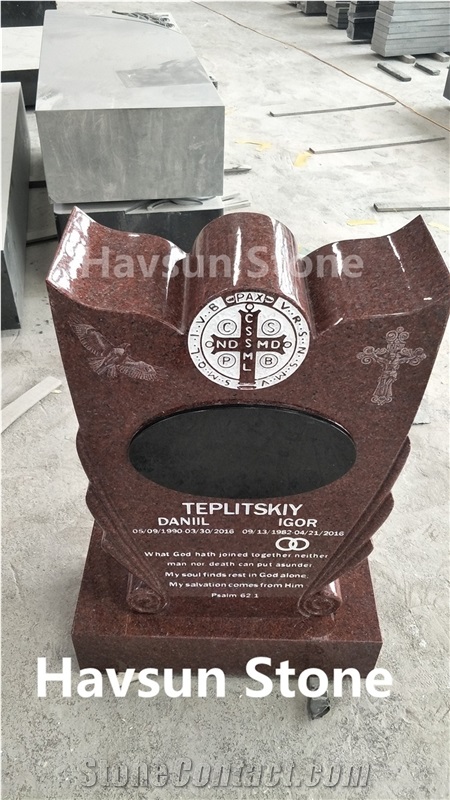 Red Jewish Style Mounument/Tombstone/Headstone