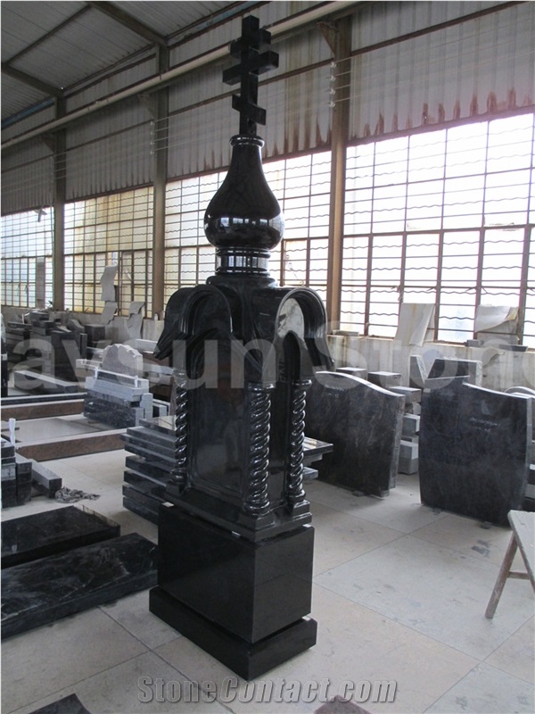 Religious Jesus Cross Obelisk /Tombstone Monument