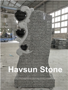 Triple/ Three Hearts Headstone/Monument/Tombstone