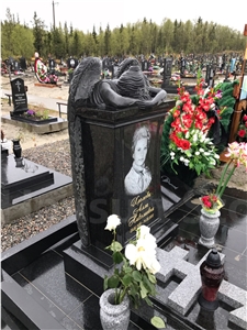 Weeping Angle Cross Tombstone/Monument/Memorial