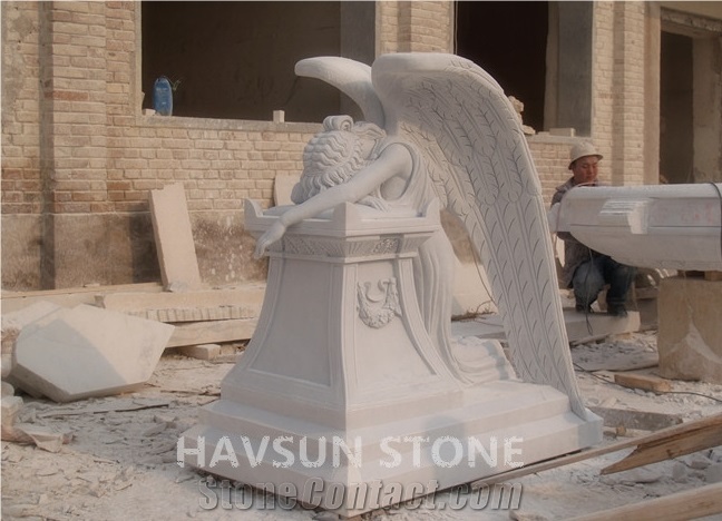 Weeping/Crying/Kneeling Angel Monument Tombstone